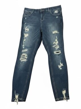 Torrid women’s bombshell high rise skinny ripped jeans size 18R - like new